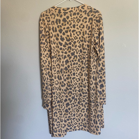 Simply Southern Leopard Animal Print Longline Open Cardigan size L/XL NWT - Picture 4 of 7
